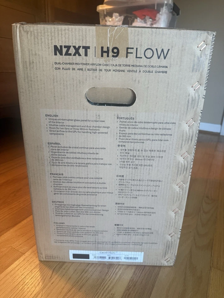 Estuche Torre Media Flujo NZXT H9 en caja nunca abierto tengo dos por accidente Foto 3 de 4