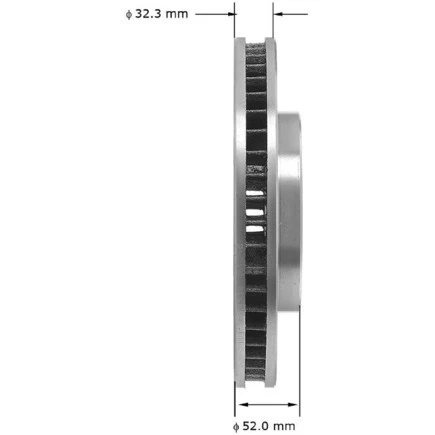 Rotor de freio a disco Bendix PRT5250 compatível com 1997 2005 Century para Buick - Imagem 3 de 4