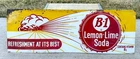 KILLER Vintage B-1 LEMON LIME SODA Original Metal Tin Advertising Sign 27" x 9"