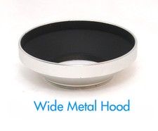 Silver Metal Screw-in Lens Hood for Olympus M.Zuiko Digital MZD ED 12mm f2.0