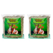 2x Natures Menu Sugar Free Rabbit & Guinea Pig Meal Small Animal Food 3KG