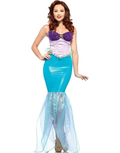 Disney Undersea Ariel Halter Dress w/ Iridescent Organza Tail Size Large NIP