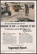 1957 Ingersoll Rand Gyro-Flo Compressor & PB-8 Breaker Photo Ford Truck Print Ad