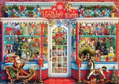 1000 Pieces Jigsaw Puzzle Christmas Holiday Shop Puzzle 26 X 19 Ceaco Made USA