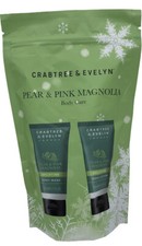 Crabtree Evelyn Pear Pink Magnolia Body Care Body Wash Body Lotion Set NEW