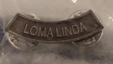 Loma Linda California BIKER MOTORCYCLE   SOUVENIER LAPEL PIN Double Tack