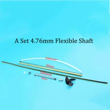 A set 4.76mm 3/16'' Flexible Shaft Flexible Axle Flex Cable Assembly For RC Boat