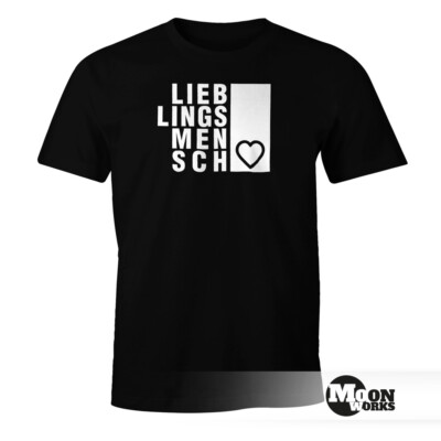 Herren T-Shirt Lieblingsmensch Geschenk Freundschaft Partner Freundin Moonworks 