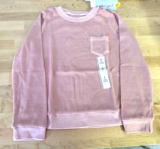 Girls' Long Sleeve Waffle T-Shirt - Cat & Jack Ballet Pink/PRW920 S/M/L/XL