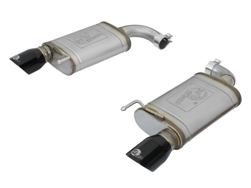 aFe MACHForce XP 2.5in 409 Stainless Axle Back Exhaust w/ Black Tips Fits 15-17