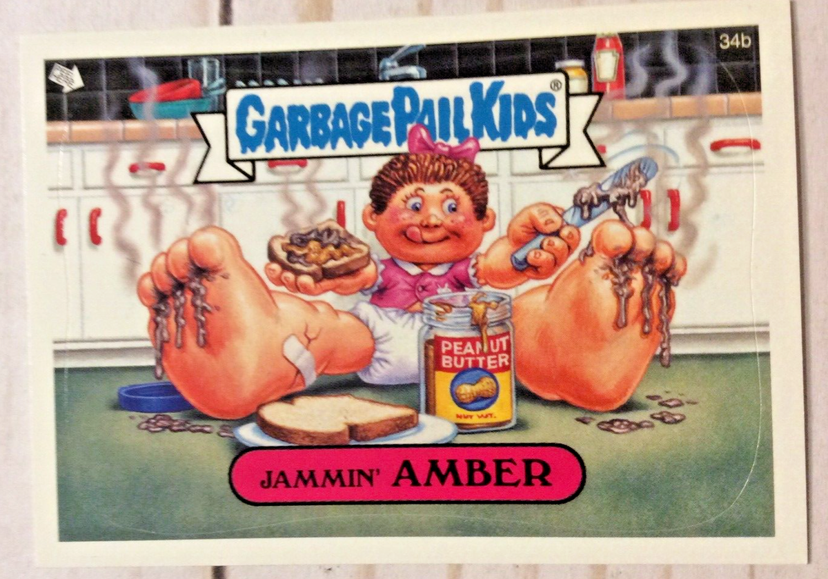 2004 Topps Garbage Pail Kids Jammin' Amber Sticker Card 34b Series