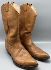 Larry Mahan Vintage Leather Women's Boots Size 9.5 Cowgirl USA Made 495