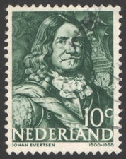 Netherlands 1943-44, Naval heroes: Johan Evertsen, 10 cent used VF