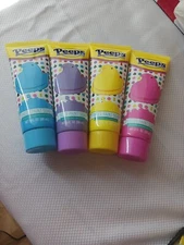 PEEPS Kids Bathtub Finger Paint Soap 3 oz 4 Pack Yellow Pink Blue Purple NEW