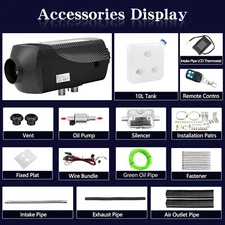Diesel Air Heater 12V 8KW LCD Display Remote Control for Car RV Garage indoor