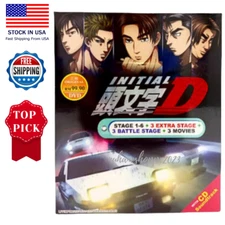 DVD INITIAL D (Stage 1-6)+3 Movies+Extra COMPLETE SET English Dub Ship From USA