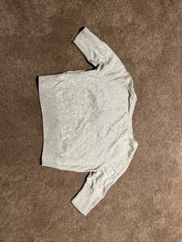 Old Navy Gray 3/4 Sleeve Button Cardigan Sweater Youth Girl - Picture 8 of 8