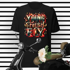 Big Tall Small Young Fresh & Fly Graphic Tee Shirt Hip Pro Club Shaka Sneaker T