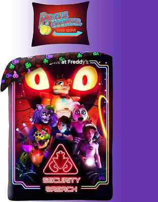 FNAF Five Nights at Freddy's Security Breach Set aus Einzel-Bettbezug & Kissenbezug