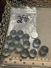 Vintage Marbles 13 Clear With Bubbles Shooter Lot 280