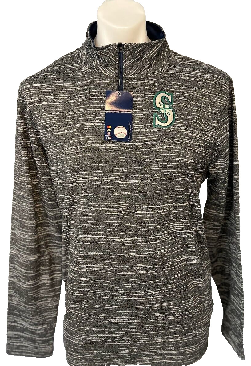 Majestic Seattle Mariners Mlb Baseball 1/4 Zip Top Men Large Genuine Merchandise