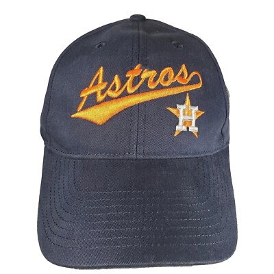Houston Astros PNG Prototype Sample Blue Strapback Hook & Loop Hat Cap Logo