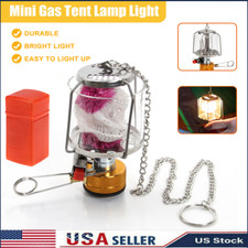 Outdoor Camping Gas Lantern Piezo Ignition Portable Mini Gas Tent Lamp Light US