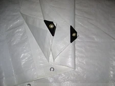 8 Ft. X 10 Ft. Heavy Duty 6 Oz. White Tarp 1112 Mil Thick