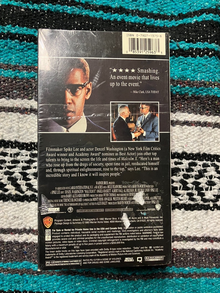 Malcolm X VHS 1993 Brand New Sealed 2 Tape Set Denzel Washington