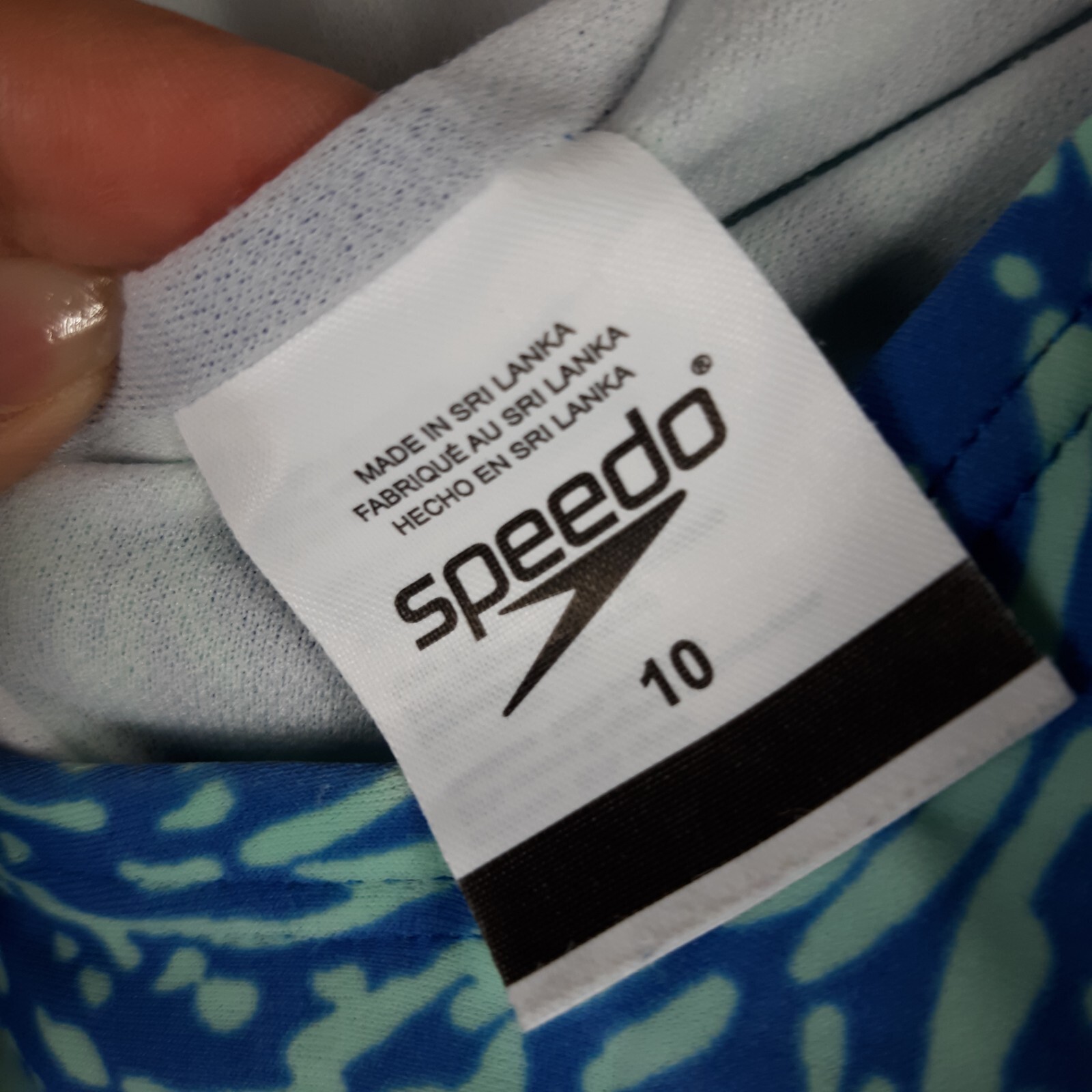 Speedo Blue Pineapple Pattern One Piece Swimsuit … - image 6