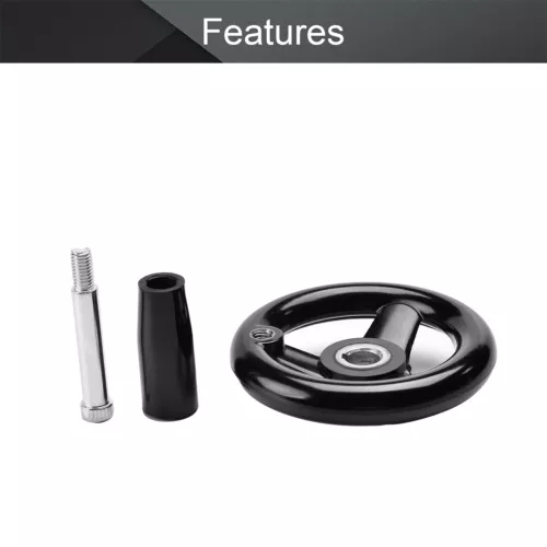 160mm*16mm*5mm 3 Spoke Hand Wheel With Revolving Handle For Milling Machine NEW - Picture 6 of 19