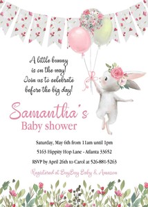 baby shower bunny invitations