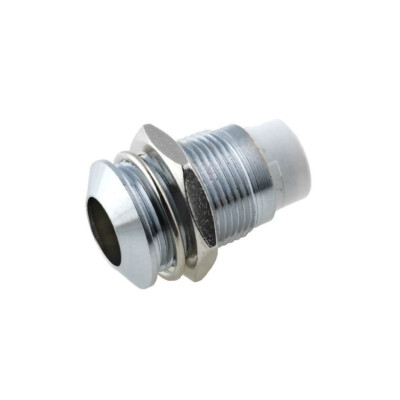 10X SMQ1 129 Fassung für LEDs 8mm Chrom Metall konvex SIGNAL-CONSTRUCT