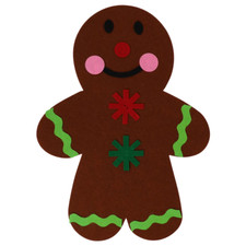 15 Inch Christmas Crafting Large Felt Ornament Kit Gingerbread Man Ornament