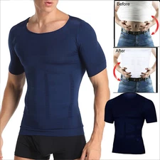 Ultra Slim Men Fitness Body Shaper Vest Compression Shirt Tank Top Shapewear US