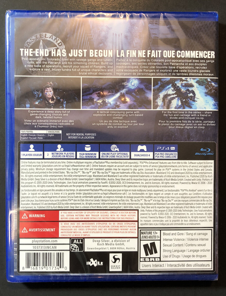 Wasteland 3 (PS4) NEW | eBay