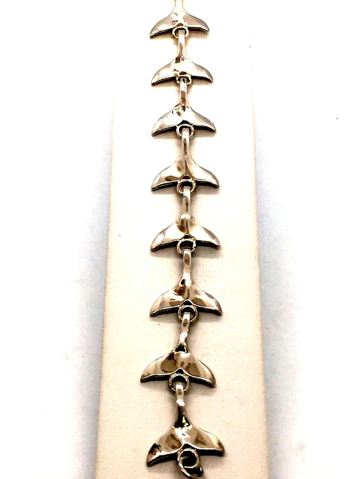 Solid 925 Sterling Silver Dolphin Tail Bracelet - image 5