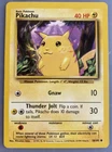 Pokémon TCG Pikachu Yellow Cheeks Base Set 58/102 WotC Vintage 1999 Unlimited LP