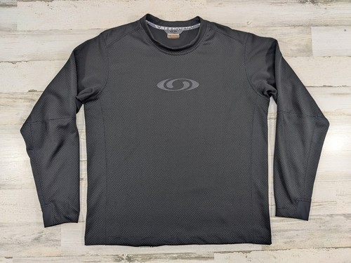 Salomon, Vintage Salomon Shirt Mens XL Black Motomesh Thermal Y2K Long Sleeve T-Shirt