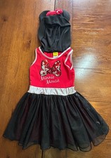 Disney Minnie Mouse Girl's Sequin Sleeveless Hooded Tulle Dress Costume XS 4/5
