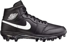 Jordan 1 Mid TD Mens Football Cleat (Black/Bl...