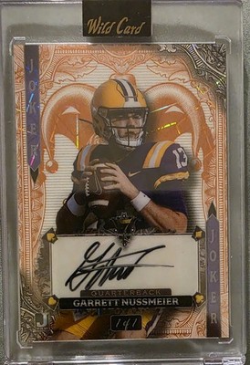 2024 Wild Card 7 Card Studs Jokers Wild White Auto Copper Garrett Nussmeier 1/1