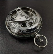 Vintage Handmade Brass Push Button Compass gift lot of 25 pieces Silver 