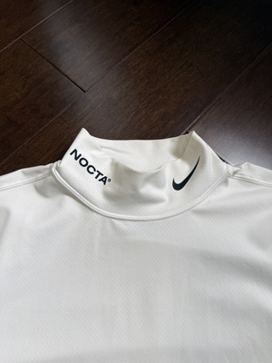 Nike X Drake Nocta Golf Mock Neck Top Tee Performance Shirt White