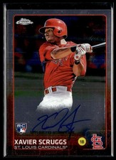 2015 Topps Chrome Autographed Rookies Xavier Scruggs RC Auto St. Louis Cardinals