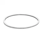 Sterling Silver & CZ Crystal Bangle Bangles Plain Simple Sparkly