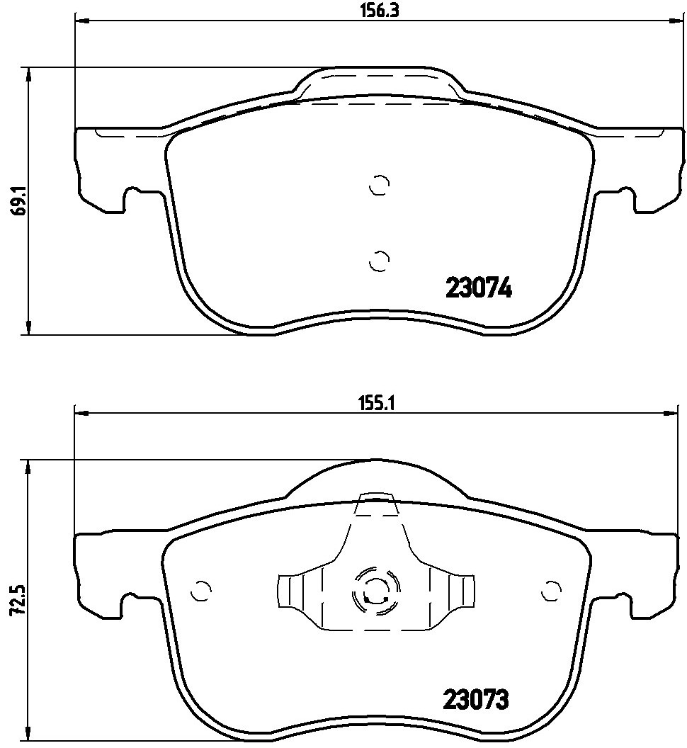 Brembo Bremsbelagsatz, Scheibenbremse [Hersteller-Nr. P86016] für Volvo - Bild 5