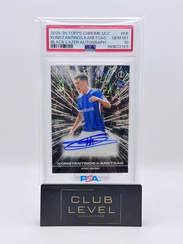 2025-26 Topps Chrome UCC Konstantinos Karetsas Black Laser Auto #BLA-KK — PSA 10