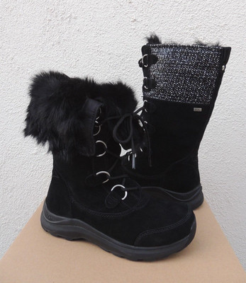 UGG BLACK ATLASON FRILL eVENT WATERPROOF WINTER SNOW BOOTS, US 5/ EUR 36 ~ NEW