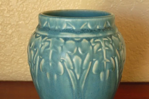 Gorgeous Rookwood Arts Crafts Cabinet Vase "XXVIII" 1928 #2207 Crystalline Blue